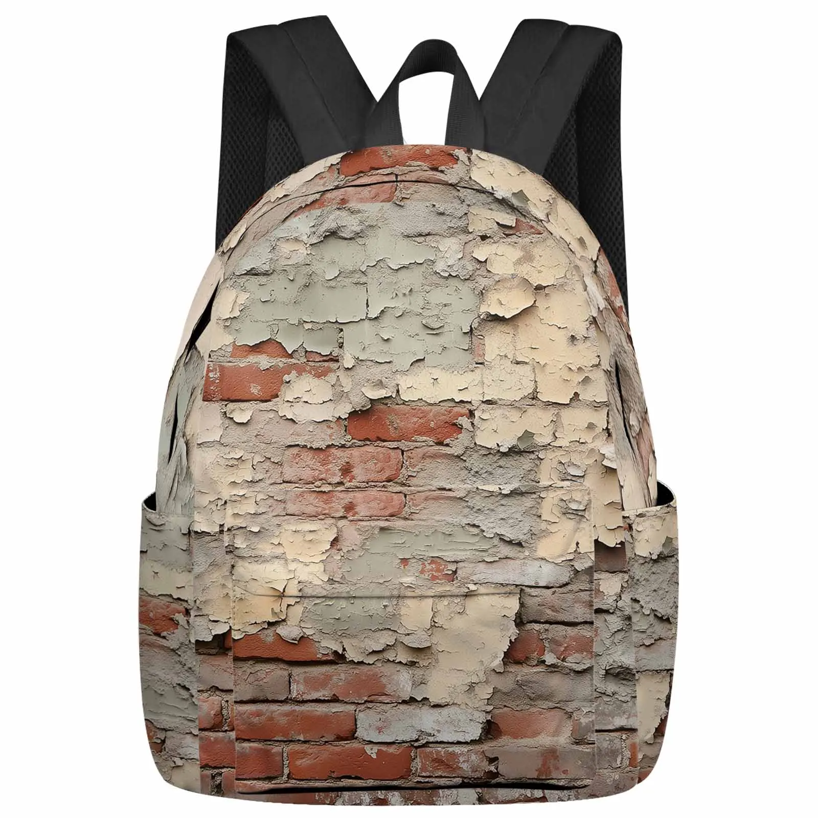 The Brick Wall Is Old And Faded Backpack Teenagers Student School Bags Laptop Custom Backpack for Men Women Travel Bag