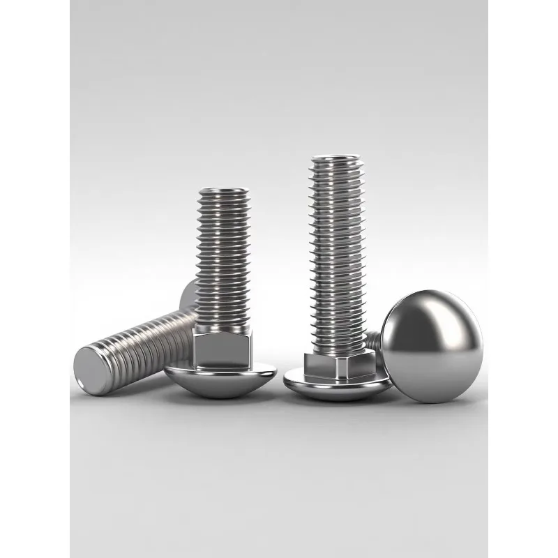 DIN603 Carriage Bolt 304 Stainless Steel Square Neck Coach Screw M10 M12 for Wood Furniture Connection Repair Hardware Fastener