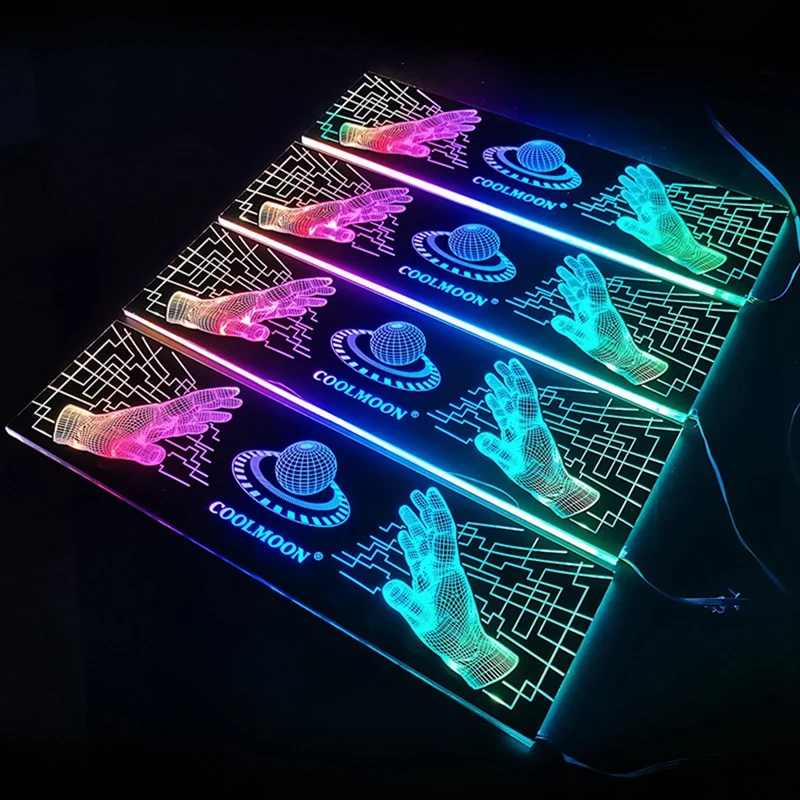 Para COOLMOON RGB tablero de luz LED fuente de alimentación tablero de luz chasis tablero de luz para decoración de chasis de PC