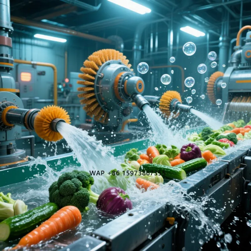 Fully Automatic Integrated Fruit and Vegetable Washing, Peeling, Drying Production Line Machine