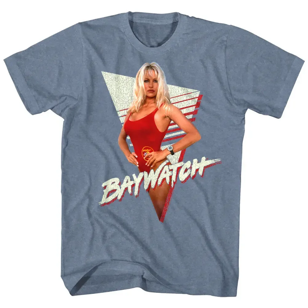 Baywatch Pamela Anderson Lifeguard Mens T Shirt Vintage Triangle CJ Parker Wham