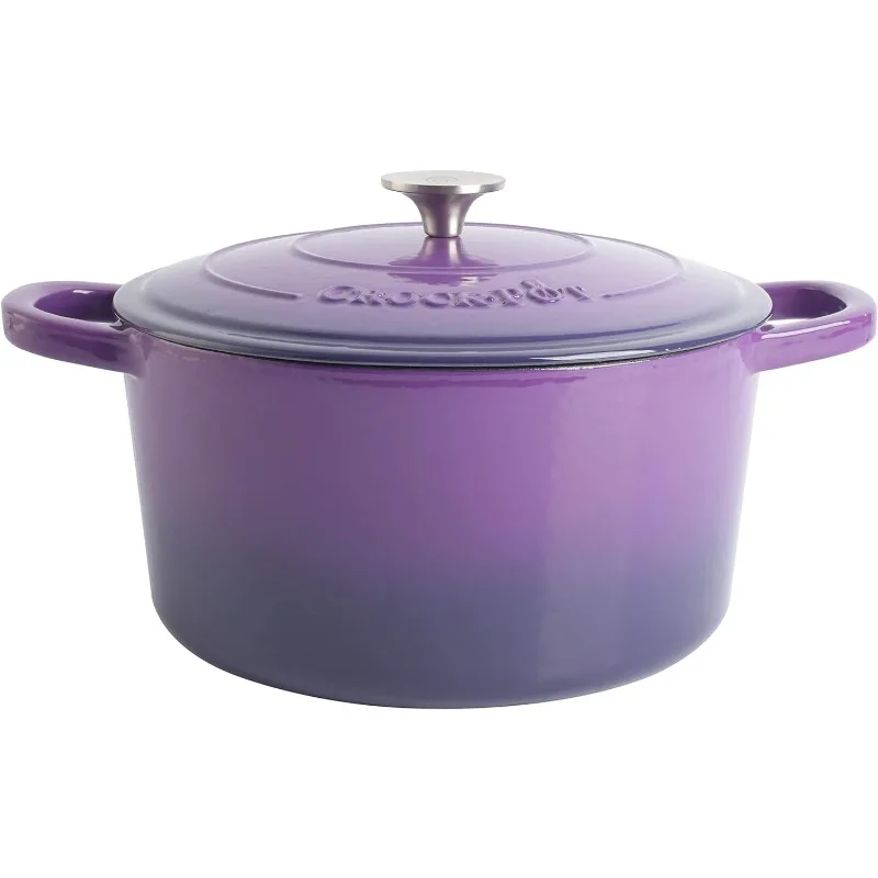 

Crock-Pot Artisan Round Enameled Cast Iron Dutch Oven, 7-Quart, Lavender Purple