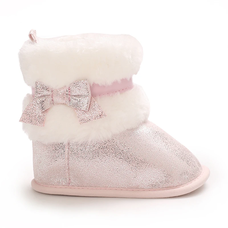 Nieuwe Herfst/Winter Vlinderknoop Voor Jongens En Meisjes Decoratieve Katoenen Onderkant Antislip Platte Schoenen 0-18M Kleuter Kinderschoenen