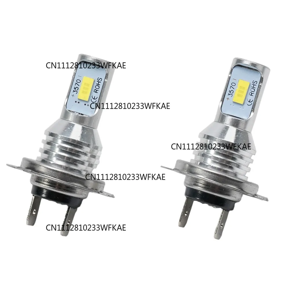 2pcs H7 LED Headlight Bulbs Lights High Low Beam 55W 8000LM 6000K Super Bright Auto Driving Running Lamps