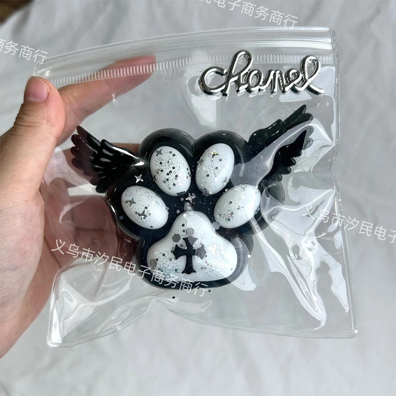 Juguete antiestrés de dibujos animados, pata de gato del diablo negro, juguete de rebote lento, juguete suave para aliviar el estrés, pellizco, descompresión, pata de gato, juguete suave para apretar