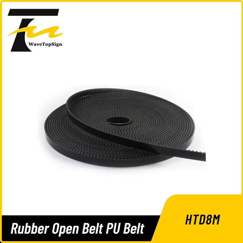 HTD8M Rubber Open Belt PU Belt Width 10mm 12mm 15mm 20mm 25mm 30mm 35mm 40mm for Elevator Door Engine Belt