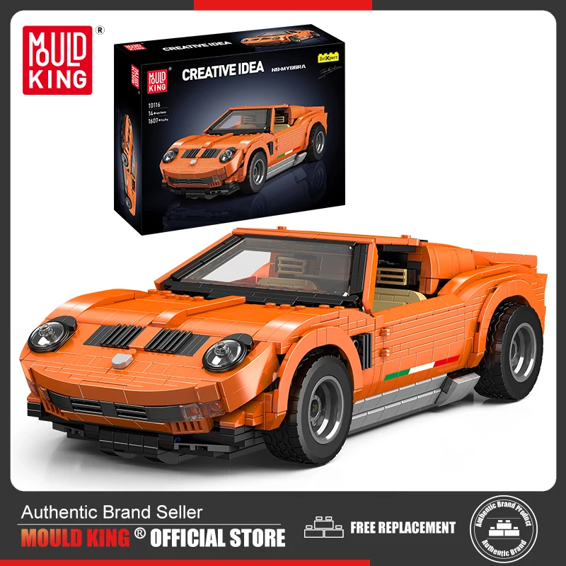 

Mould King 10116 Technical Car Building Block The Orange Sport Racing Car Model Toys Assebly Brick Set Kids Christmas Gift