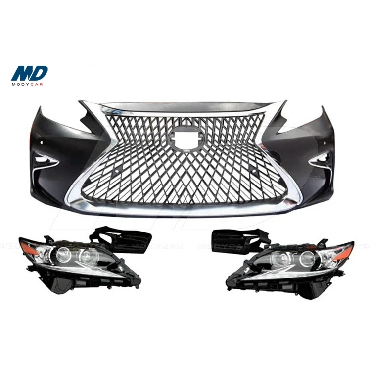 

2018 Ls Style Pp Front Bumper and Headlights for 2013-2017 Lexus Es
