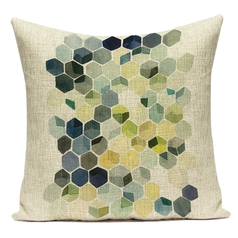 Nordic Style Stripe Wave Geometric Polyester Decorative Pillows Cushion Cover For Sofa Home Living Room Pillowcase