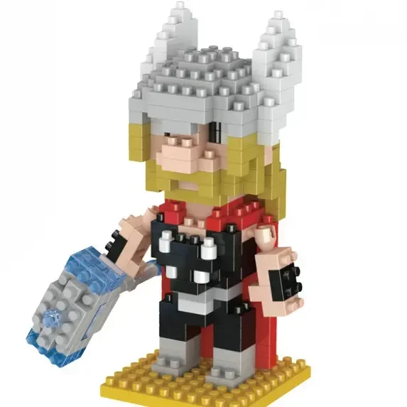 Hero Cartoon Micro Particle Building Blocks Children Assembly Toy Anime Action Figure Boy Girl Kid Gift Cute Toy Building Bricks