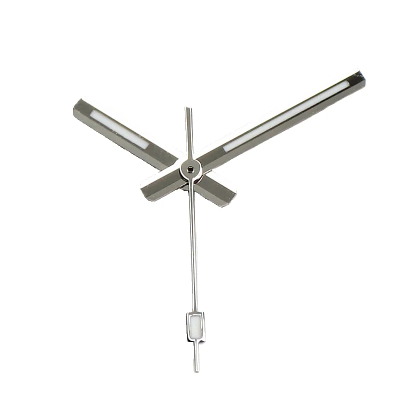 ساعة يد فضية جديدة مناسبة لحركة NH34 NH35 وNH36 ساعات مضيئة باللونين الأخضر والأزرق إكسسوارات ساعات ذاتية الصنع