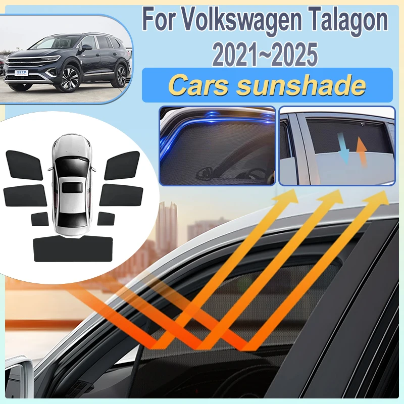 For Volkswagen VW Talagon Accessories 2021 2022 2023 2024 2025 Car Full Coverage Sunshade Windshield Window Sun Visor Cover Part