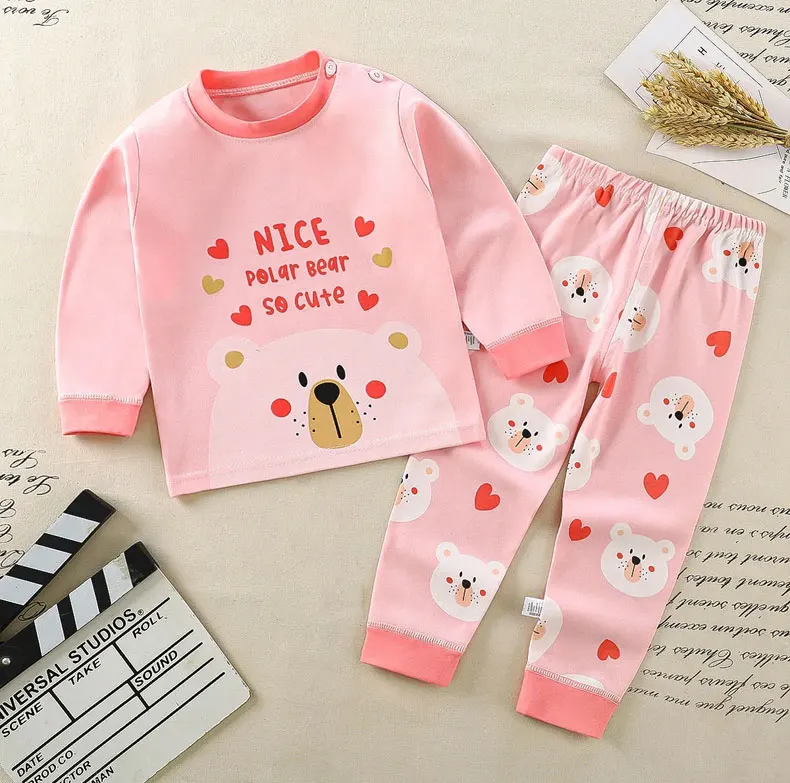 Kinder Kinder Kleidung Sets Jungen Mädchen Anzug Pyjamas Kleidung Hosen Cartoon Herbst Winter Nachtwäsche Outfits – Detail 3