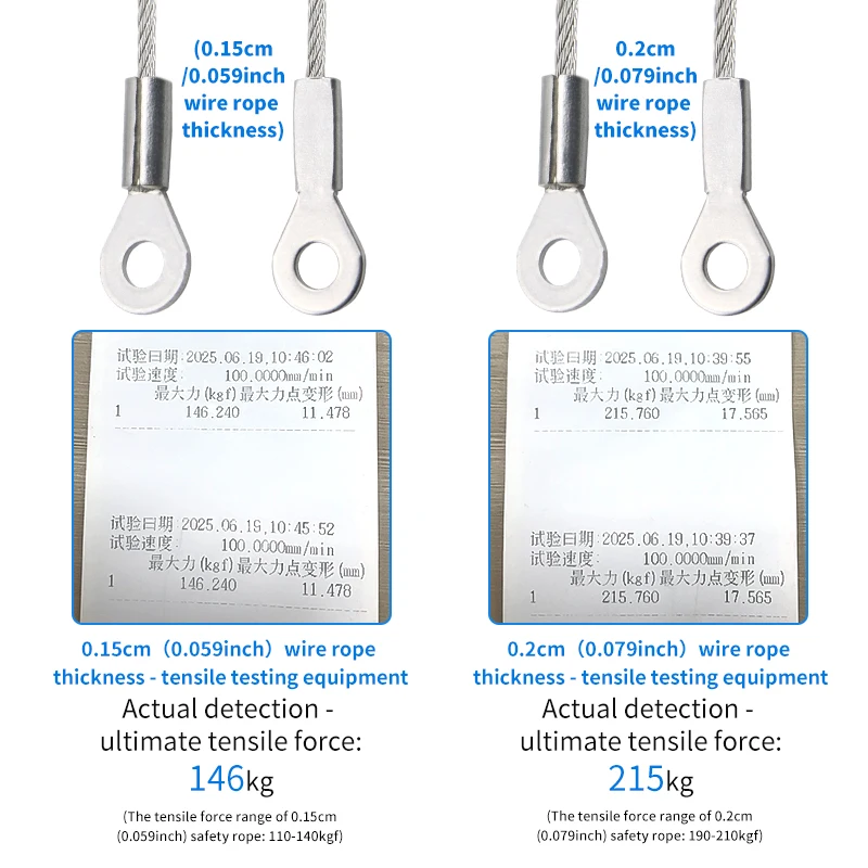 Picture 5: 4PCS 2mm Stainless Steel Rope, M4/M5/M6/M8/M10 Joint Terminal Anti Fall Rope Can Be Fixedly Connected to the Rope
