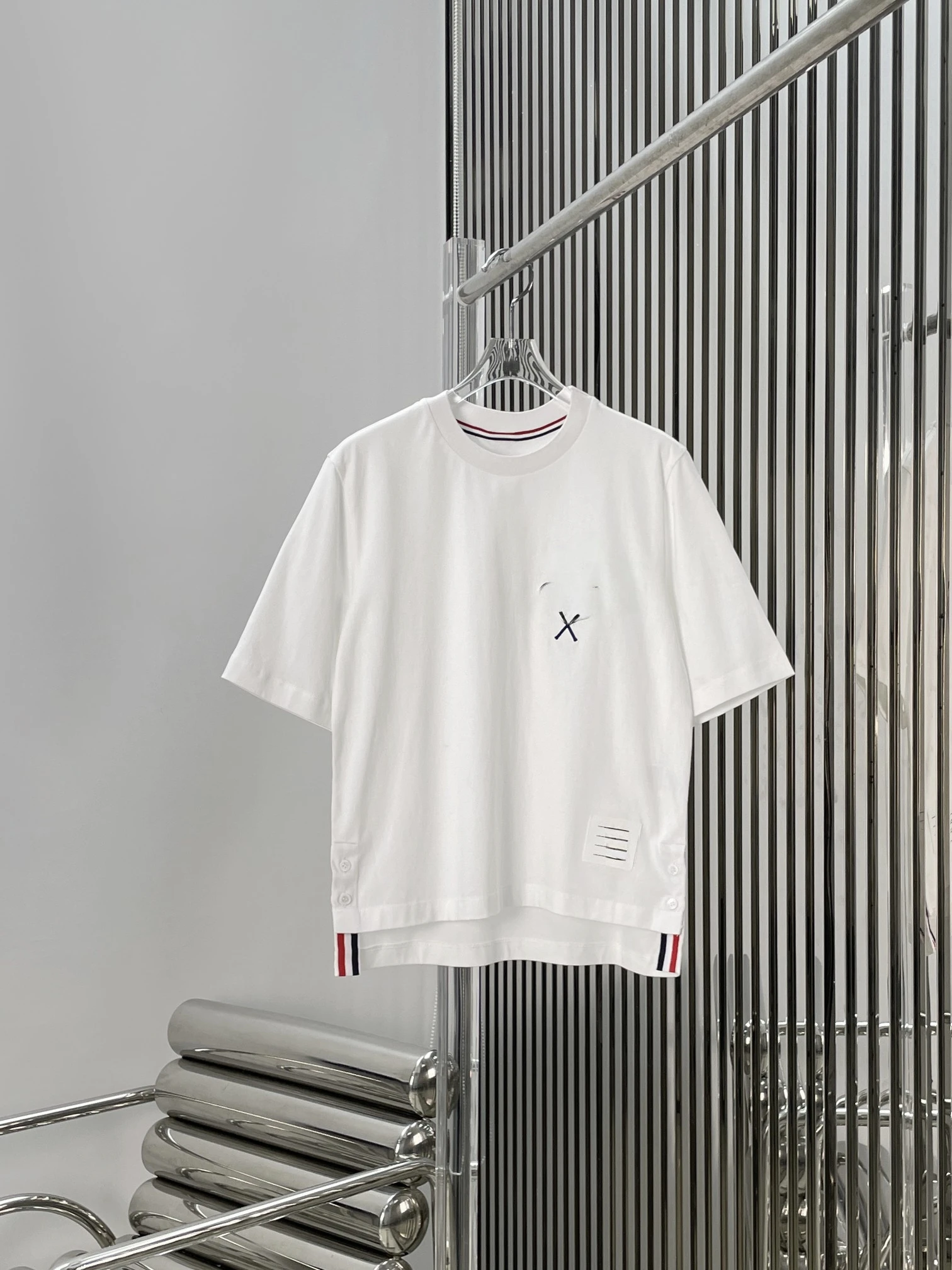 

Casual Style Women's T-shirt Embroidered Dog Pattern Tennis Racket round Neck Short Sleeve Breathable Cotton Slimming Effect