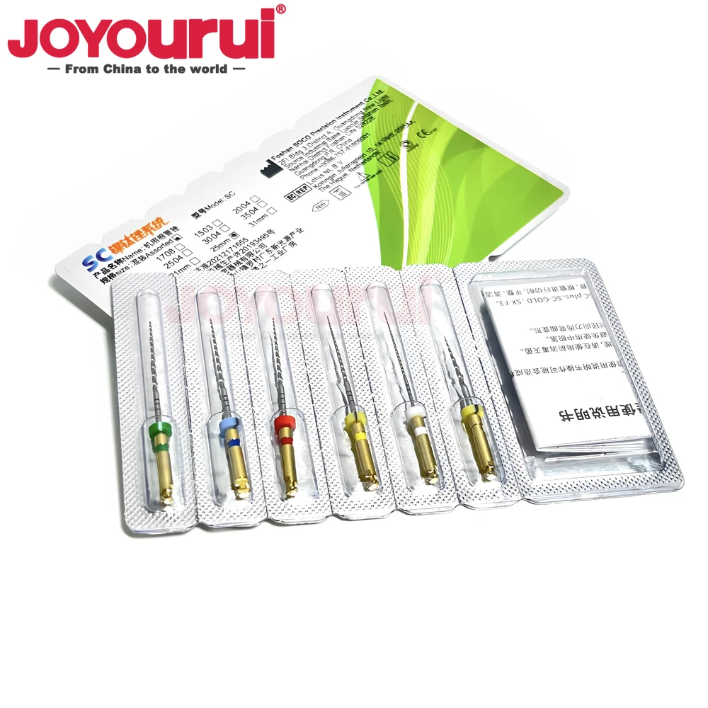 Dental Rotary Files Files 04 25mm SC Pro soco coxo Niti File System Assorted Green Packing Root Canal Files Stomatology