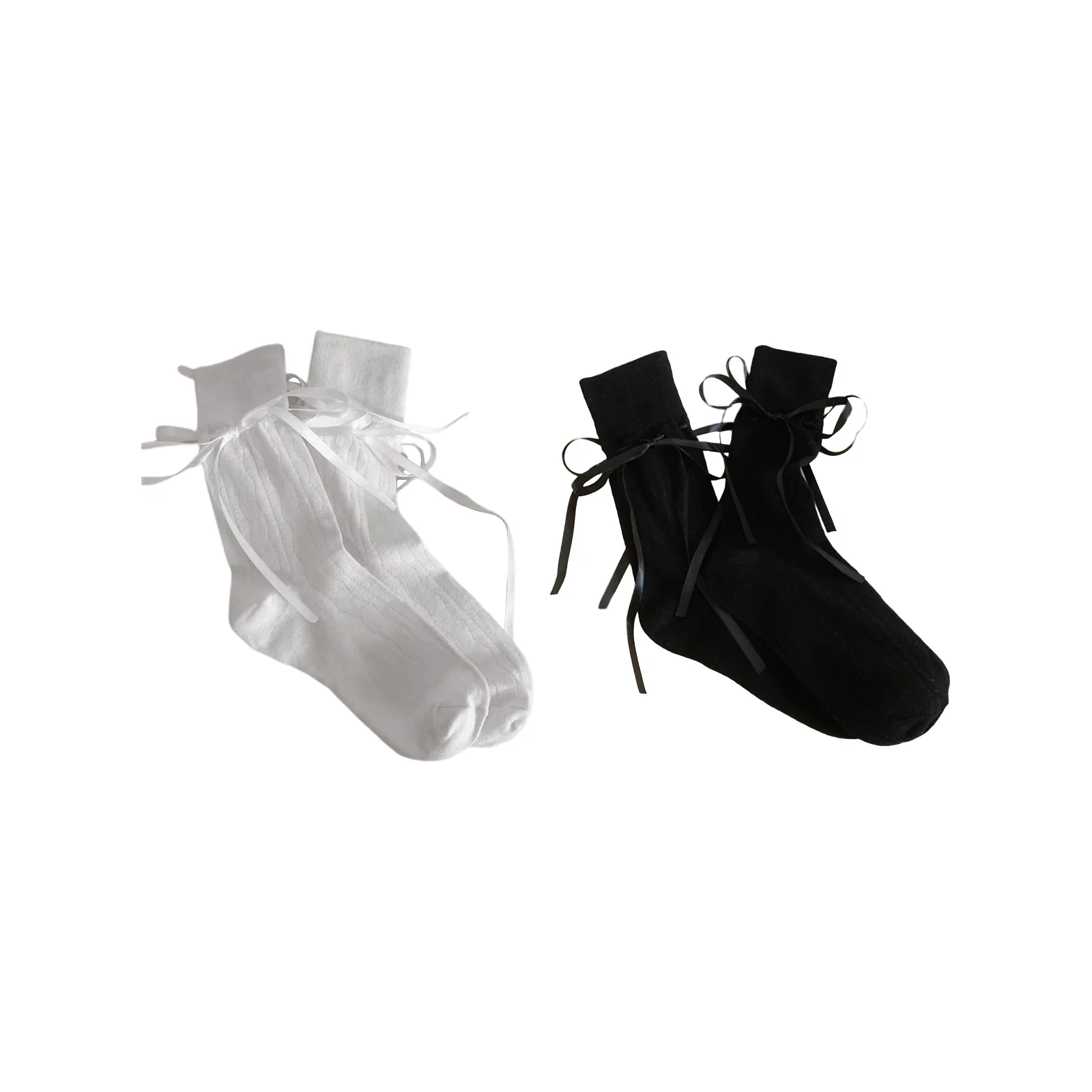 

Xiaoxiangfeng strappy socks white + black combination pack