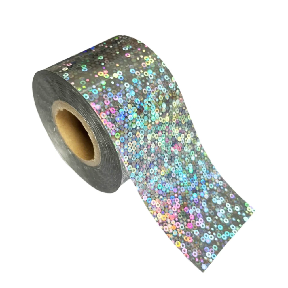 

120 м 4 см многоцветная серебряная круглая рыболовная приманка фольга горячего тиснения голографическая лазерная пленка теплопередающая фольга лента аксессуары