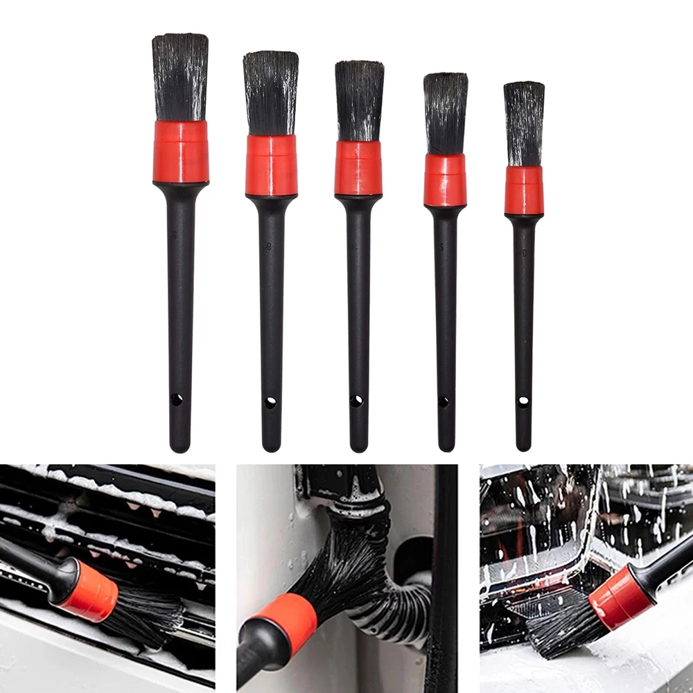 

5pcs/1pcs Detailing Brush Set Car Brushes Car Detailing Brush For Car Cleaning Detailing Brush Dashboard Air Outlet Wheel Brush