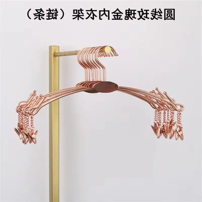 

10PC/Lot Underwear Metal Clips Inner Hangers Bra Clips Socks Panty Racks Shelves Drying Clothes Hanger with Clips for Organizer