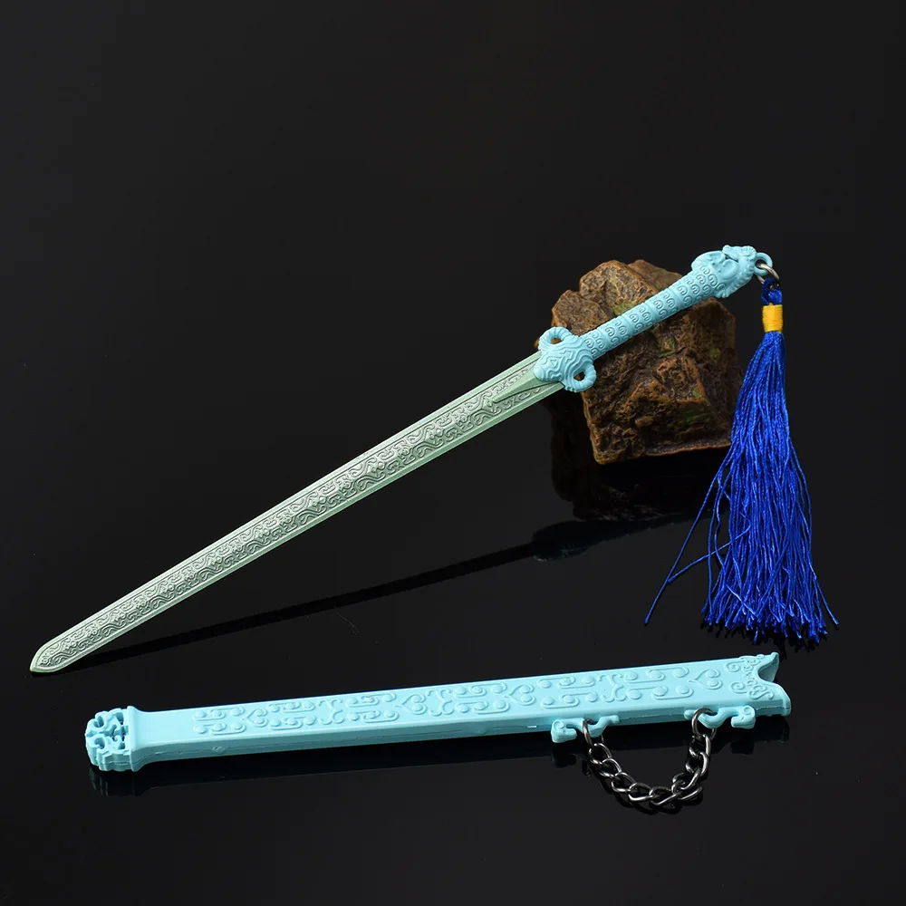 22CM Sword Dynasty Chinese TV Series Peripheral Xue Wangxu Weapon White Jade Sword Full Metal Model Collectible Ornament Boy Toy