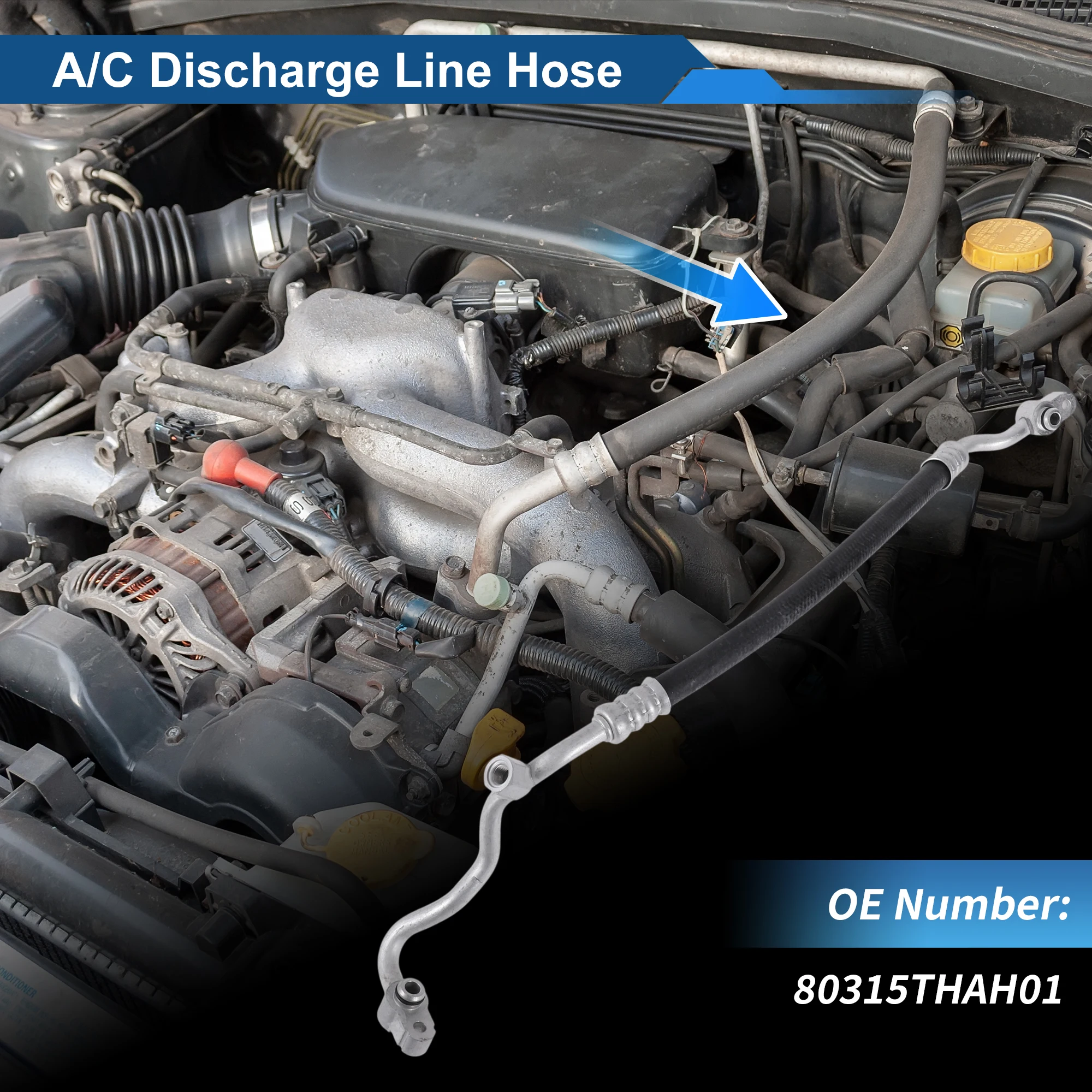 X Autohaux Auto A/C Refrigerant Liquid Hose for Honda Civic 2016-2021 Pressure Hose Air Conditioning Pipe Line No.80315THAH01