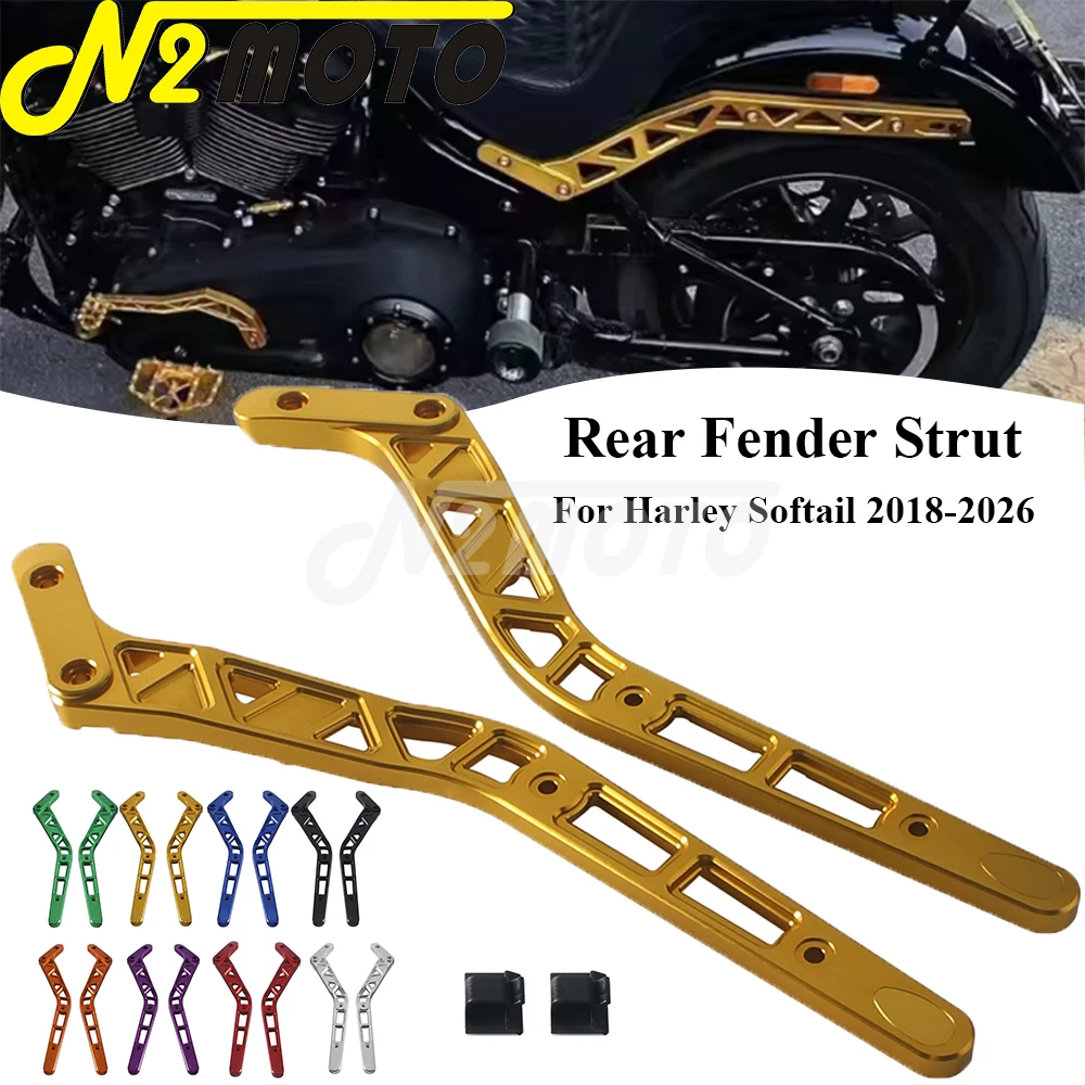 Motorcycle CNC Aluminum Rear Fender Strut For Harley Softail Low Rider S ST EI Diablo Sport Glide Durable Fender Support Bracket