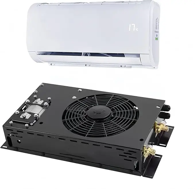 

TELCOOL 12V DC Silent Air Conditioner Bottom Hidden RV Air Conditioner Suitable for Trucks, Campers,Trailers, Campers, RVs, Vans