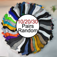10/20/30 Pairs Men Sports Style Ankle Socks Trendy Letters Comfortable Odor Proof Sweat Absorbing Breathable Lovers Leisure Sock