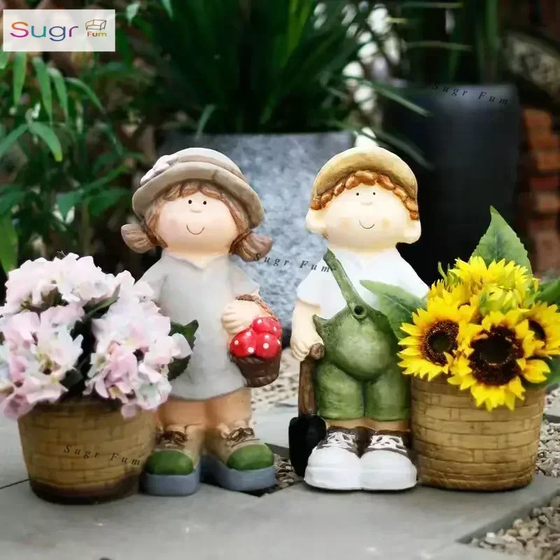 

Украшение сада, креативный большой цветочный горшок, балкон, терраса, вилла, проживание в семье, ландшафтный макет, украшение, уличные украшения