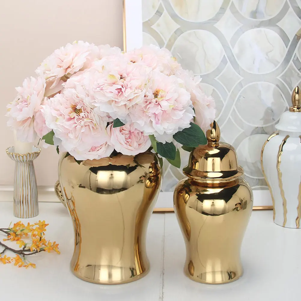 

Dinning Table Vase Ceramic Centerpiece Dinner Flower Storage Jar Decor Entryway for