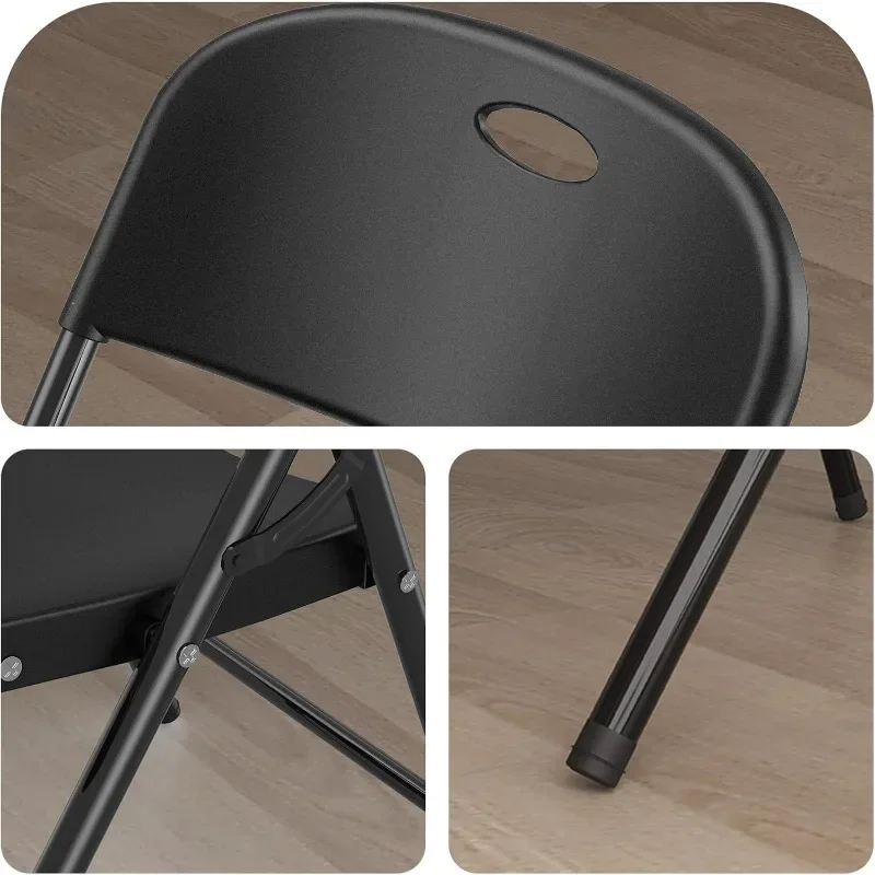 كرسي قابل للطي عالي التحمل بحد أقصى وزن 650 مع إطار فولاذي معزز للاستخدام الداخلي والخارجي، وحفلات الزفاف، والحفلات، والمطعم