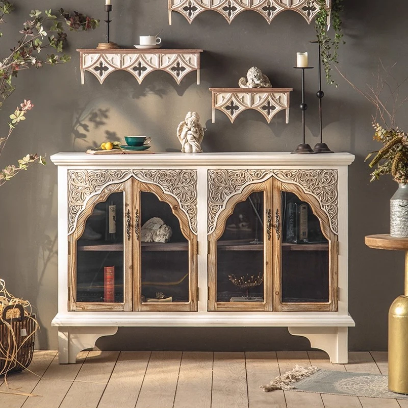 

Скандинавские деревянные шкафы для гостиной, элегантный роскошный высококачественный дизайн, витрина со стеклянной дверью, винтажная декоративная мебель