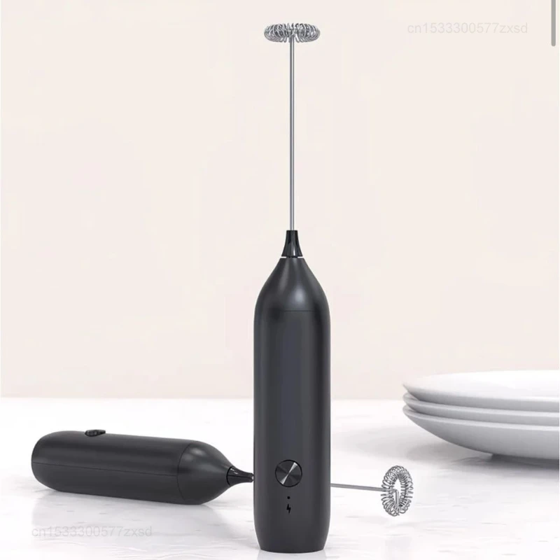 Electric Milk Frother Household Rechargeable Coffee Mixer Mini Egg Beater Handheld Wireless Blender Kitchen Cooking Tools