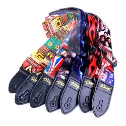 Fashion Retro Ethnic Style Guitar Strap Adjustable Leather Strap for Folk Guitar Electric Guitar Bass Ukulele Guitar Accessories