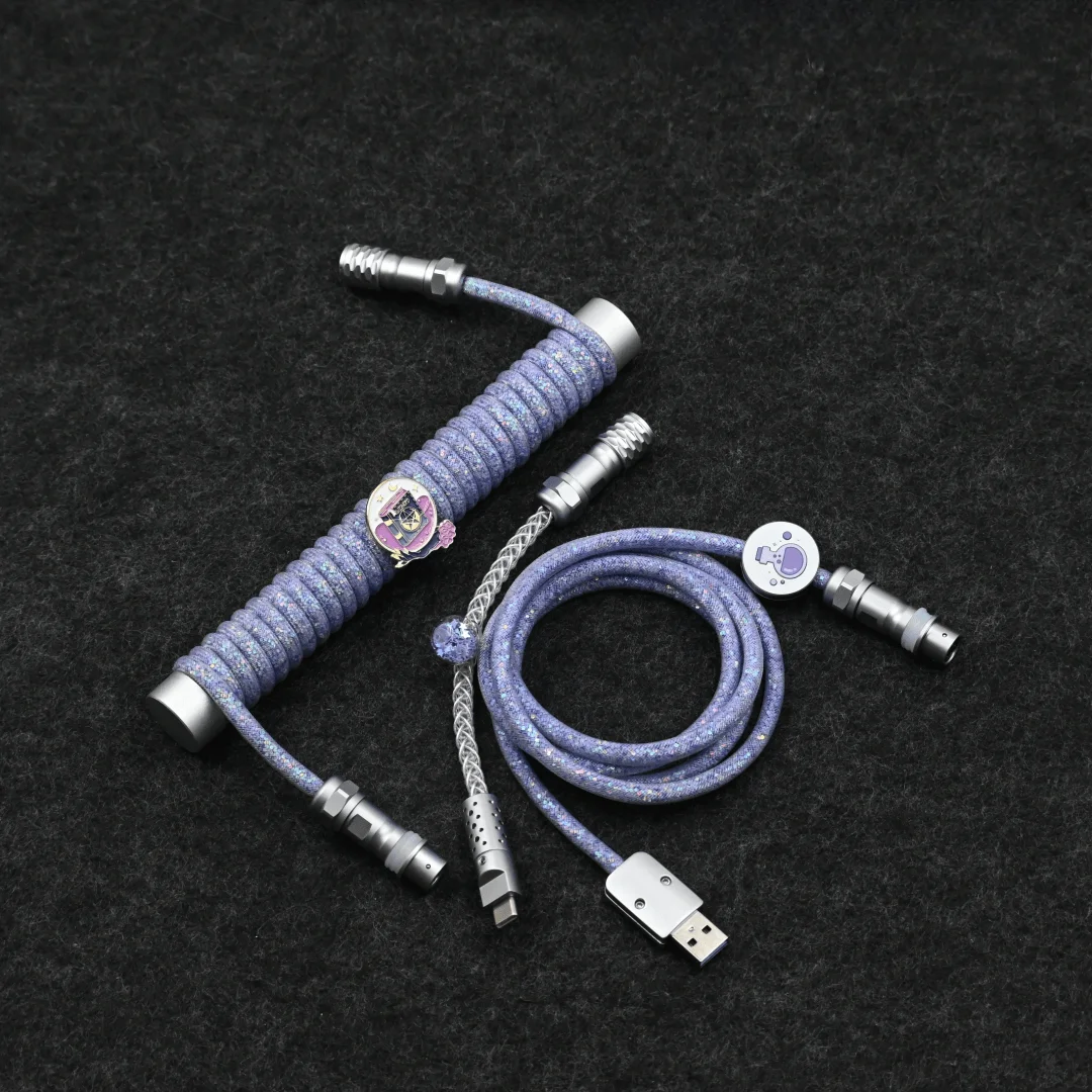Tumbler Studio Magic Theme Aviation Plug Cable Customized Keyboard Cable R3RGB Luminous Line for gamers design A to C