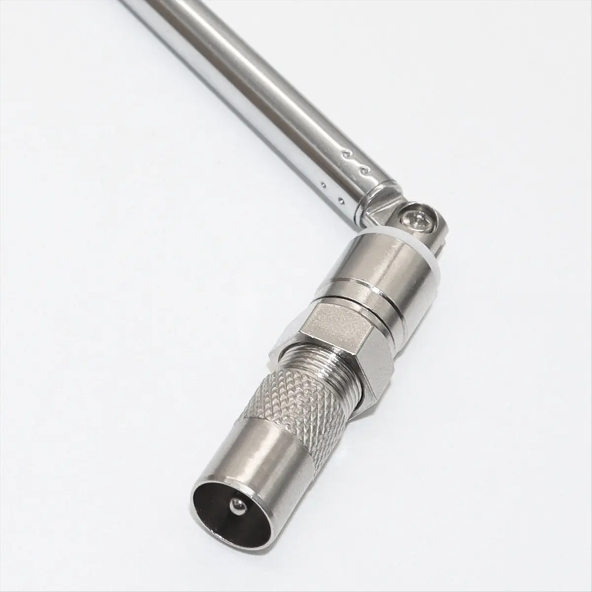 A14M 1set Rod Antenna 3.5mm Adapter FM Radio Antenna Replacement Telescopic F Type Male Plug Connector AV Stereo Receiver