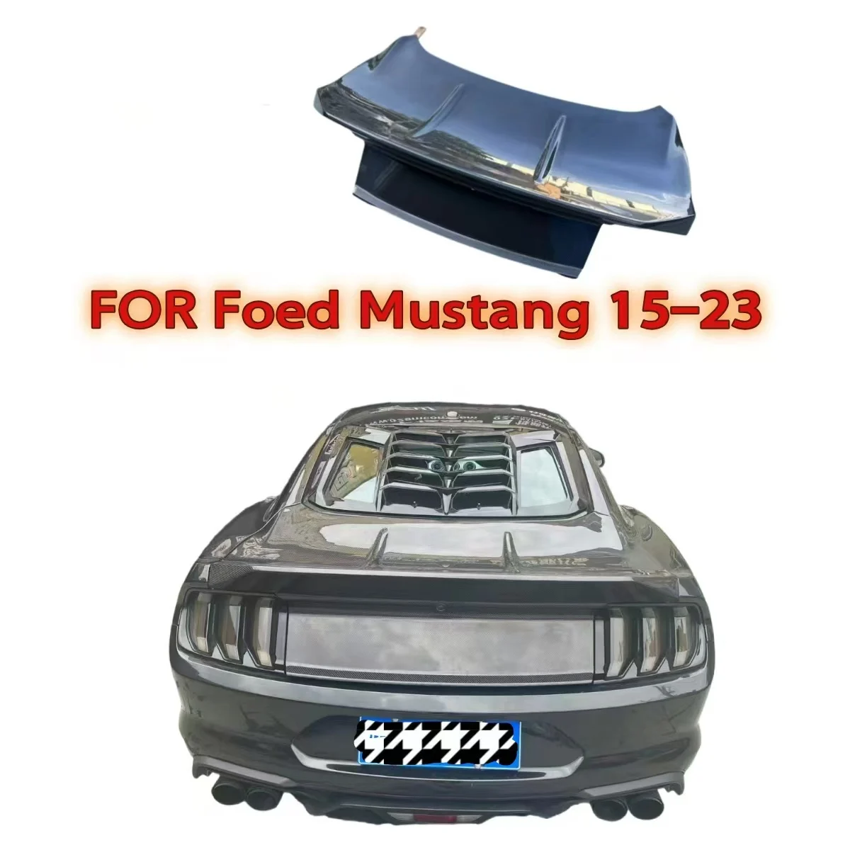 Carbon Fiber Rear Trunk Lid Board For Ford Mustang 2015-2018 Rear Bumper Guard Cover Plate Panel Body Kit