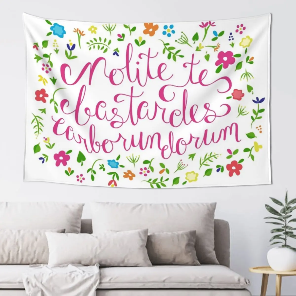 

Don't Let the Bastards Grind You Down - Rainbow Floral Tapestry Decoration Home Decorative Wall Home Decorating Tapestry