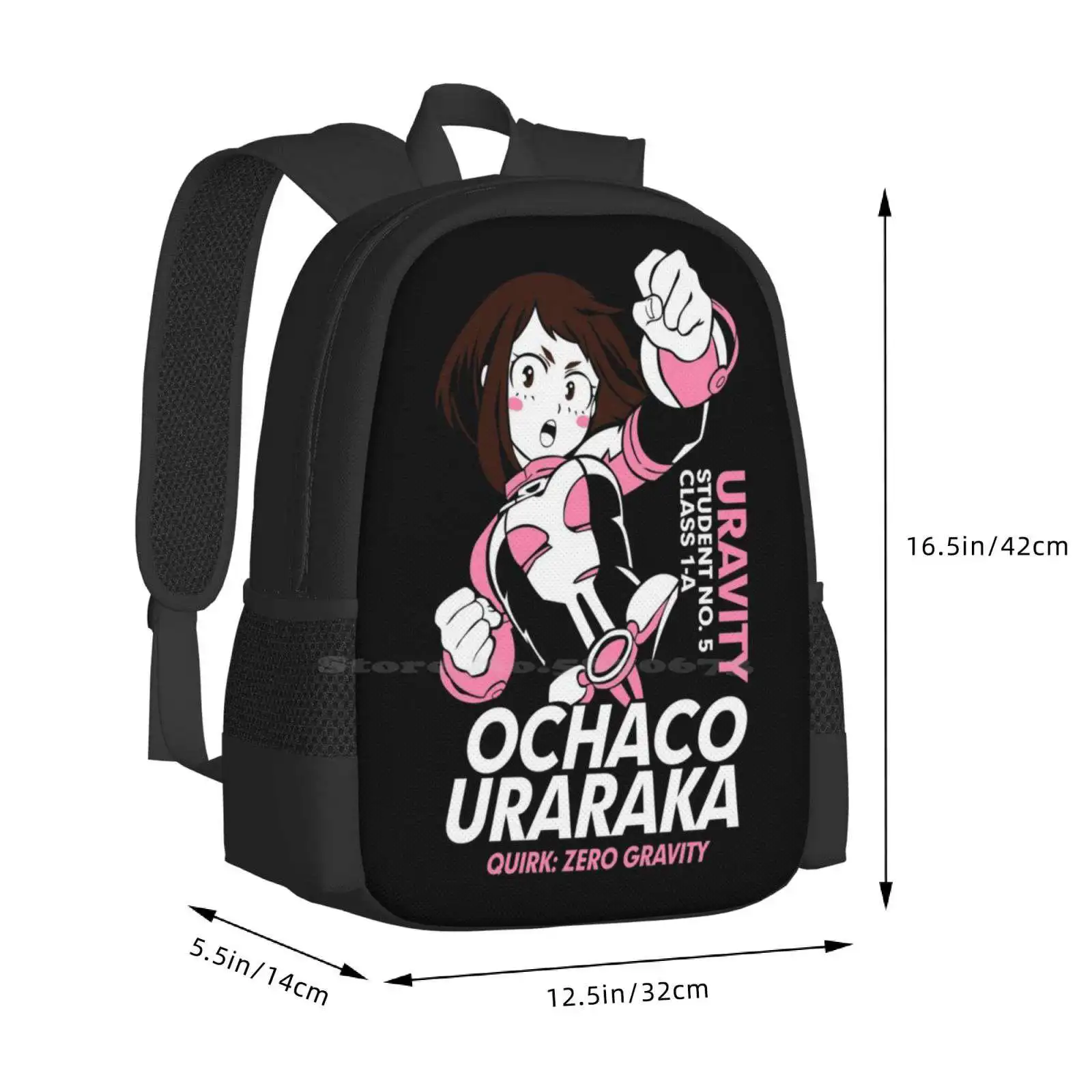 Uraraka From Boku No Hero Academia - My Hero Academy Large Capacity School Backpack Laptop Bags Uraraka Uravity Urabity Boku No