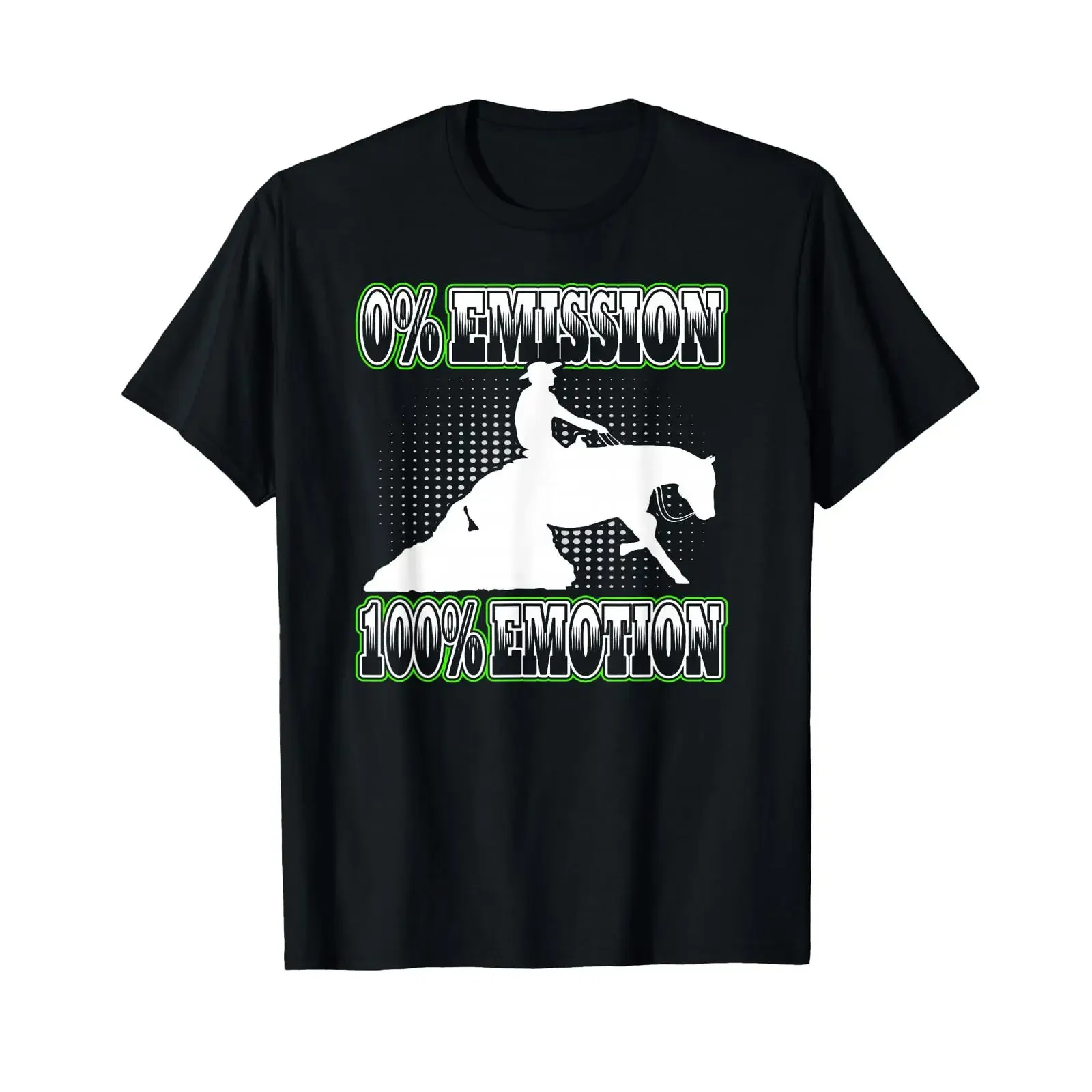 0 Emission 100 Emotion Western Rider Cleaning T Shirt black s vintage Washed Slightly fashion streetwear Casual Unisex homme