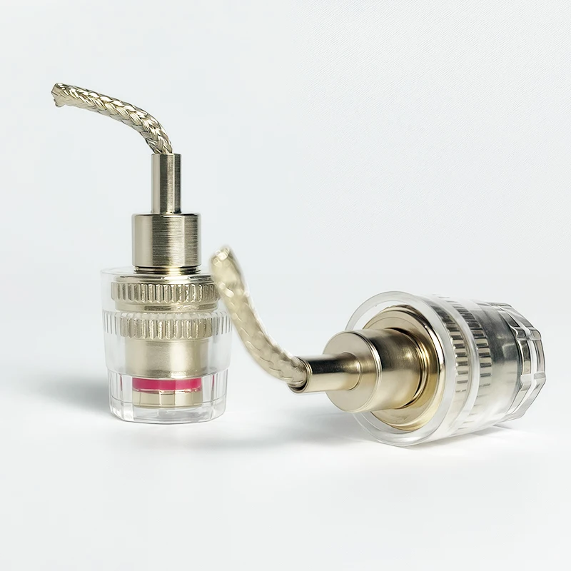 

Crystal Clear Speaker Binding Posts with Banana Sockets 4/10/20PCS- Gold Plated Copper Terminals for Amplifier, Hifi, Speaker
