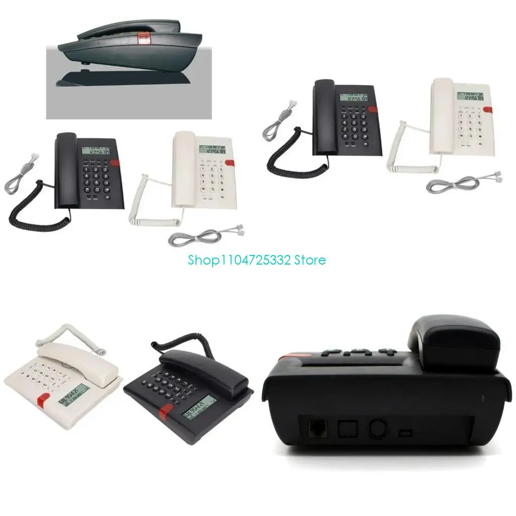 P5EA K010A-1 Professional Corded Phone Desktop Landline Phone CallerID Music Pause