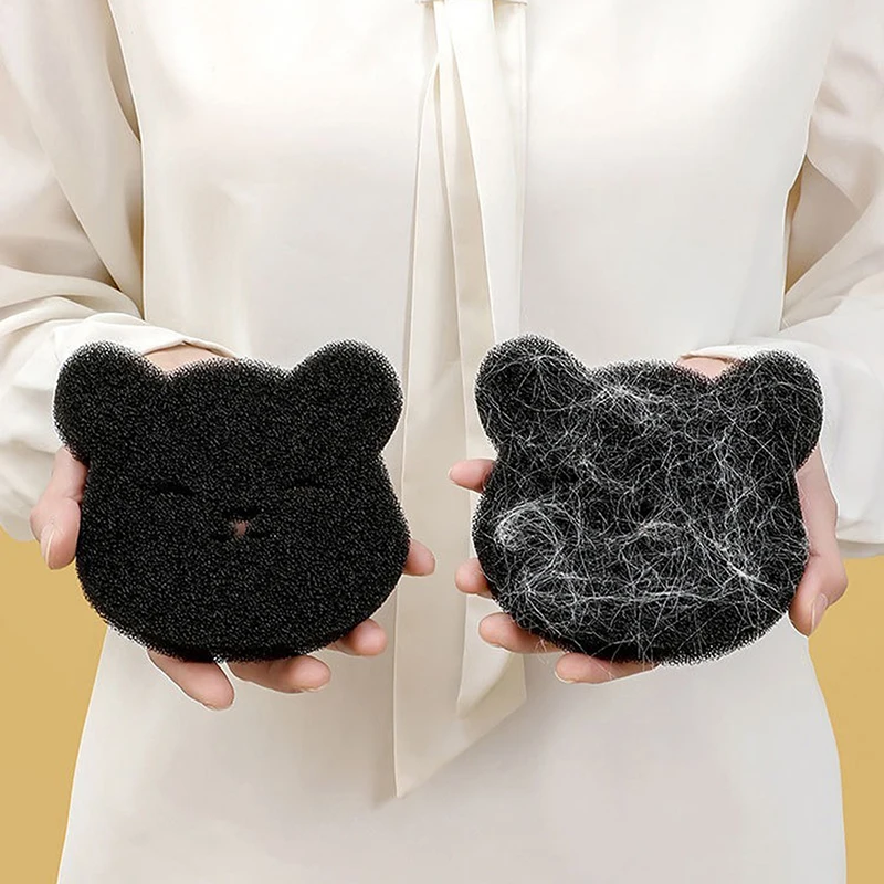 Bear Shape Pet removedor de cabelo, lavandaria bola, máquina de lavar roupa, Lint Catcher, reutilizáveis, roupas, sofá, gato, cão, esponja de limpeza, 2 em 1