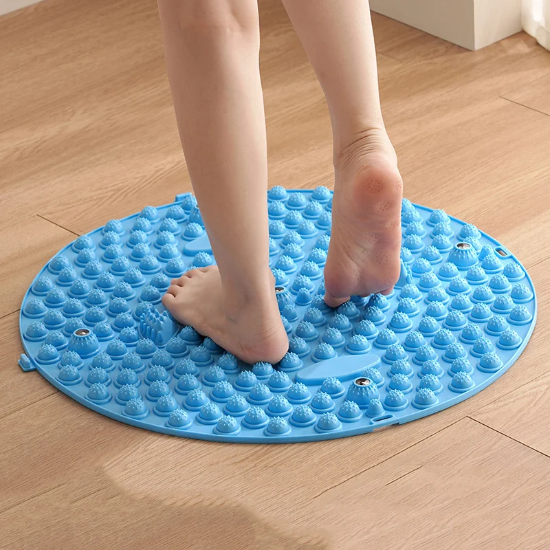 Finger Press Board Foot Massage Pad Household Circular Foot Pad In Place Ultra Slow Running Soft Silicone Toe Press Plate