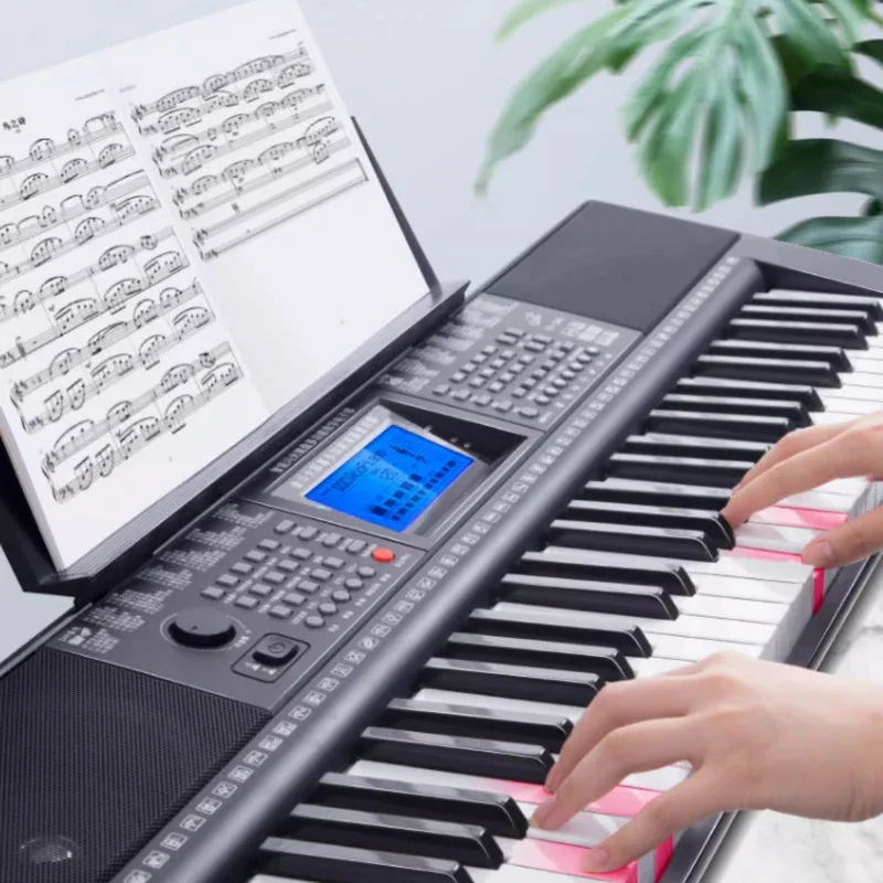 Multifunctional Professional Electronic Keyboard for Adult Children Beginner 61 Key Intelligent Keyboard Music Synthesizer 전자피아노