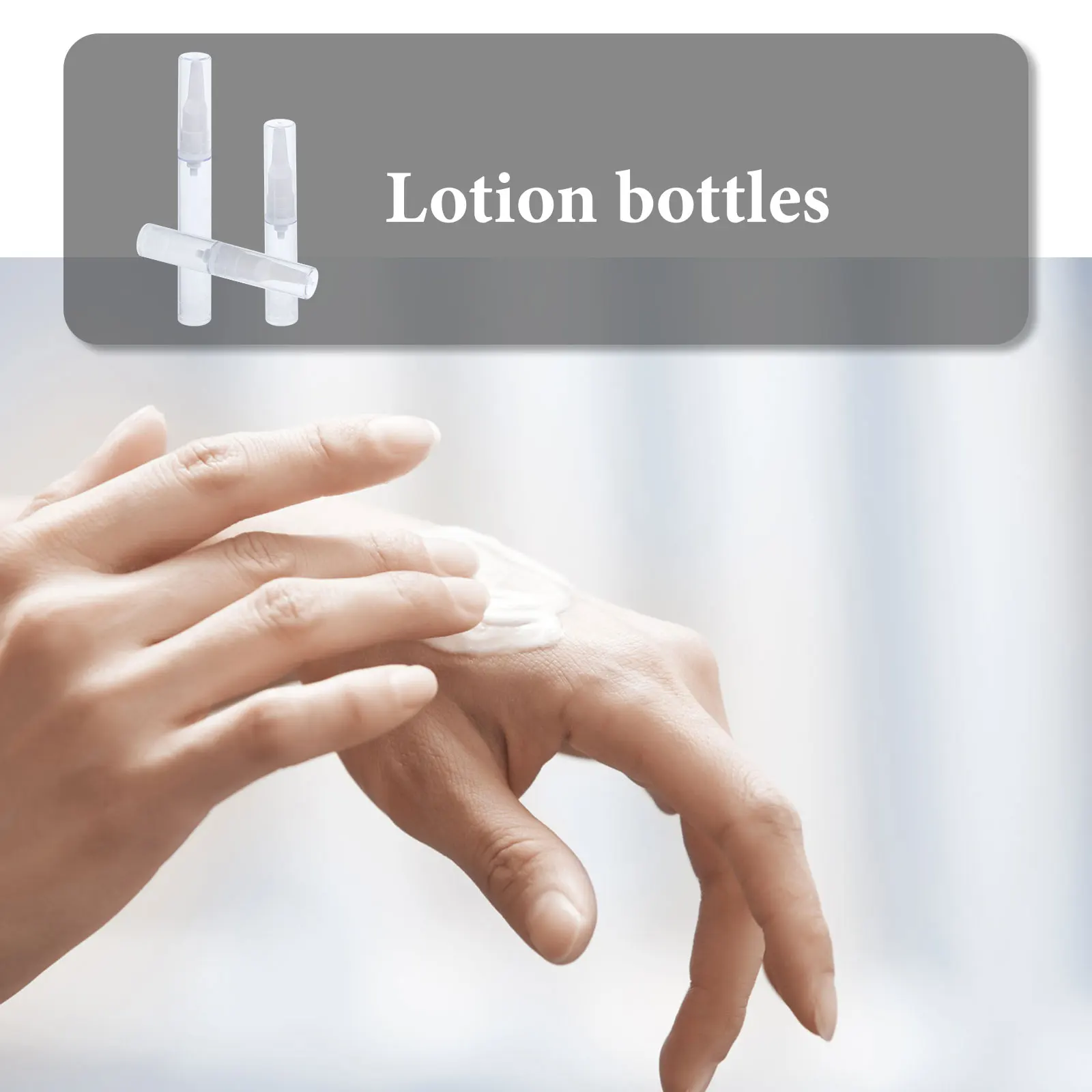 

3Pcs Empty Cream Jars Refillable Airless Pump Bottles Travel Size Lotion Container Dispenser for Skincare Serum Shampoo Face