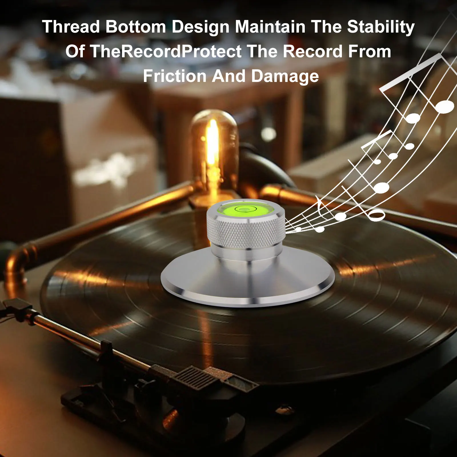 Disc Stabilizer LP Record Weight Player Record Weight Balanced Vinyl Turntable Clamp Aluminum Vibration Reducer for  Accessories