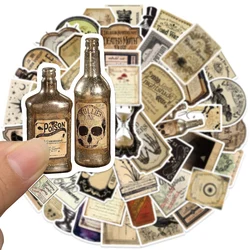 10/30/50PCS Vintage Magic Potion Bottle Stickers Gothic Horror Decoration Decals DIY Phone Notebook Cool Graffiti Sticker Toy