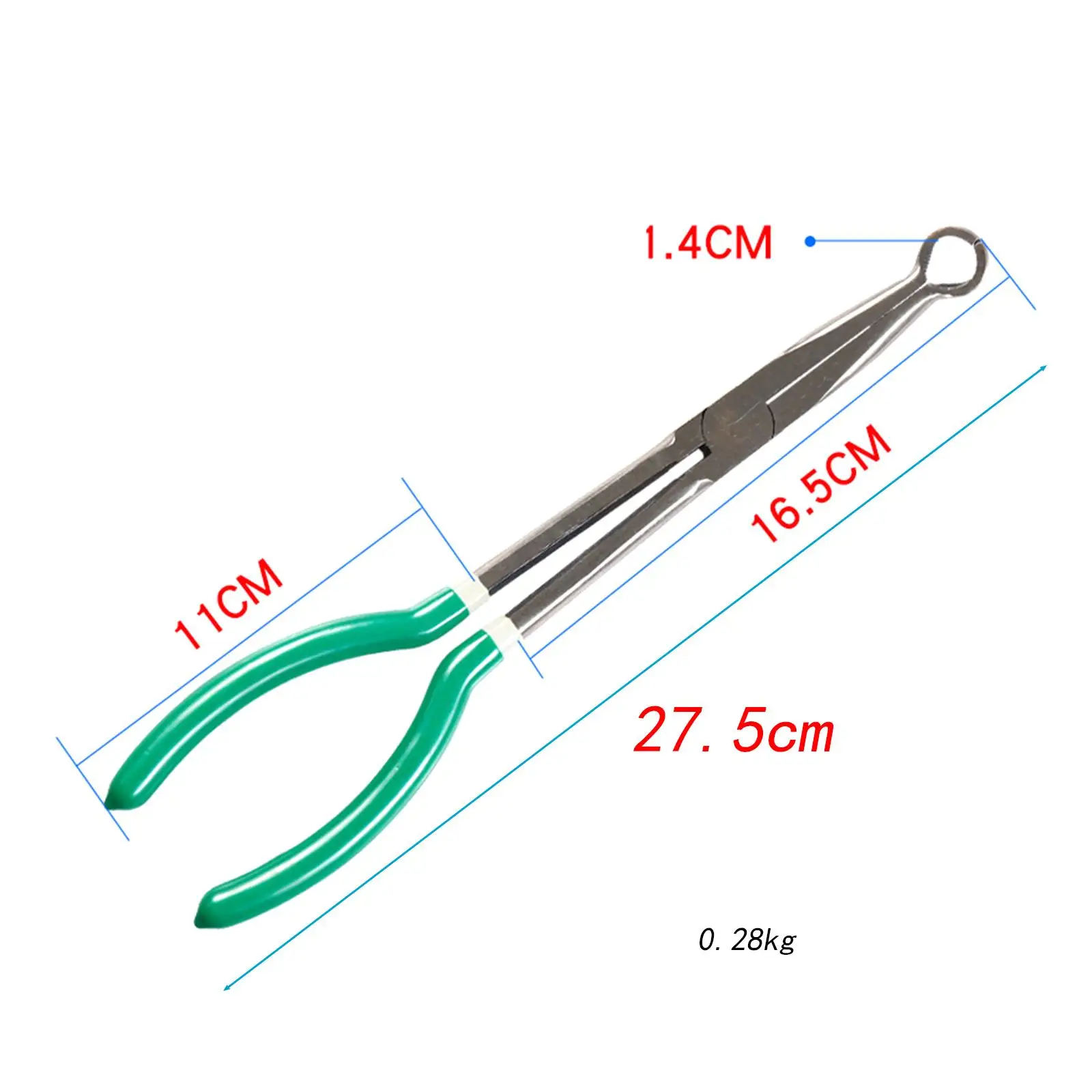 Tang Penjepit Selang Alat Tang Panjang Berbahan Baja dengan Pegangan Karet untuk Melepas Boot Busi Perbaikan Otomotif untuk Peralatan Rumah Tangga